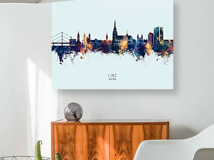Linz Austria Skyline by Michael Tompsett