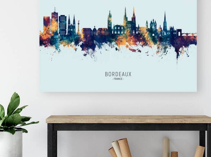 Bordeaux France Skyline by Michael Tompsett