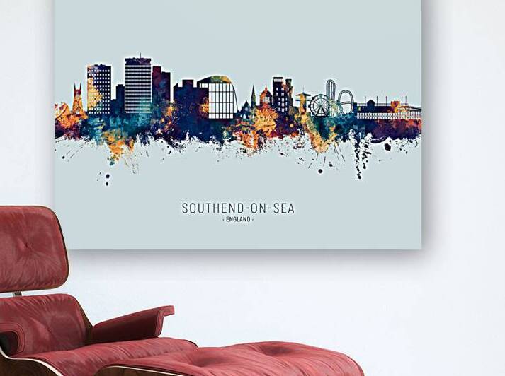 Southend-on-Sea England Skyline by Michael Tompsett