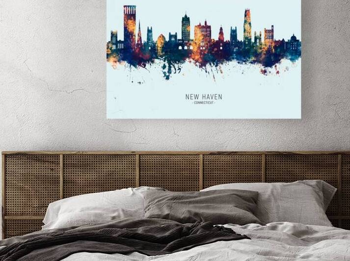 New Haven Connecticut Skyline by Michael Tompsett