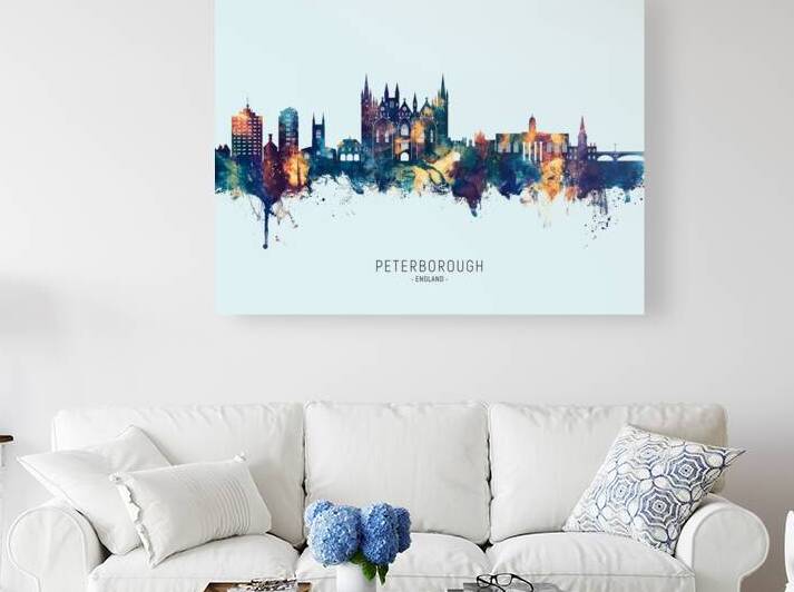 Peterborough England Skyline by Michael Tompsett