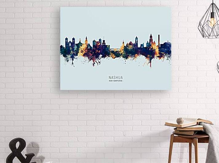 Nashua New Hampshire Skyline by Michael Tompsett