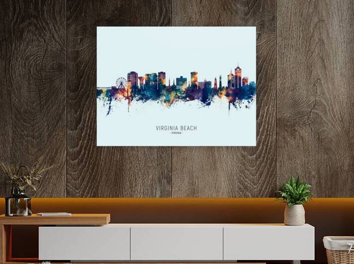 Virginia Beach Virginia Skyline by Michael Tompsett