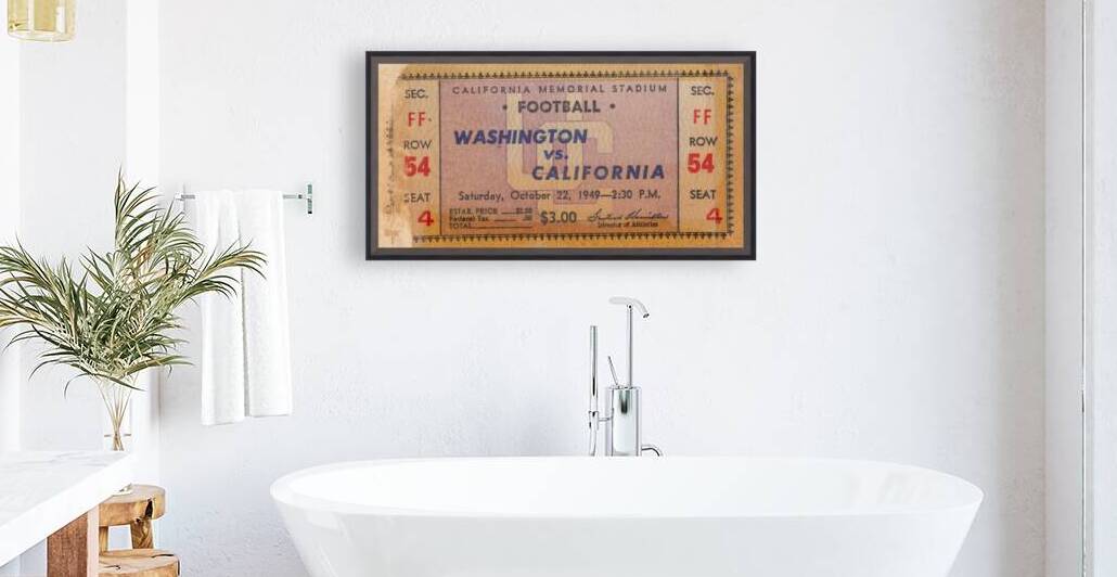 1949 Cal Bears vs. Washington Huskies Ticket Art by Row One Brand
