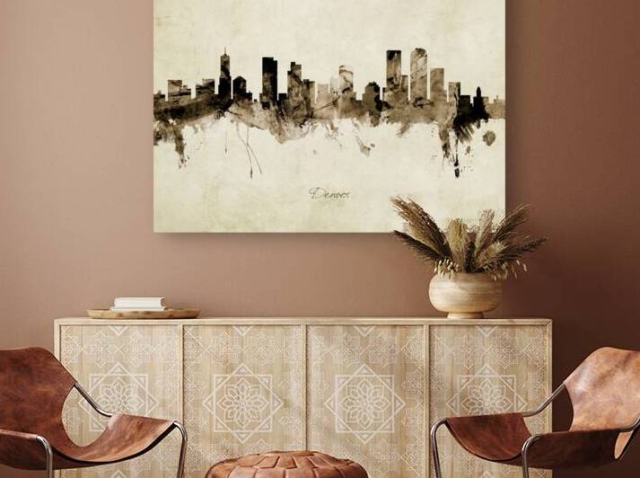 Denver Colorado Skyline by Michael Tompsett