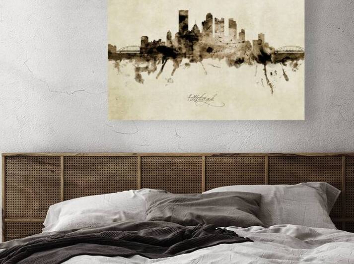 Pittsburgh Pennsylvania Skyline by Michael Tompsett