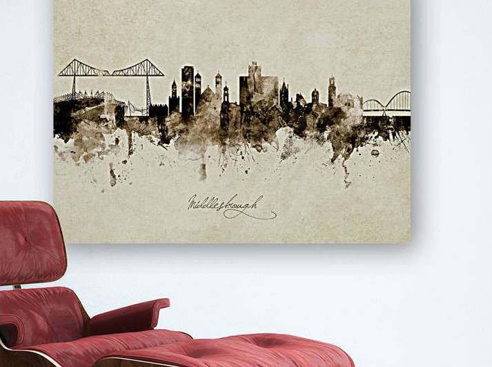 Middlesbrough England Skyline by Michael Tompsett