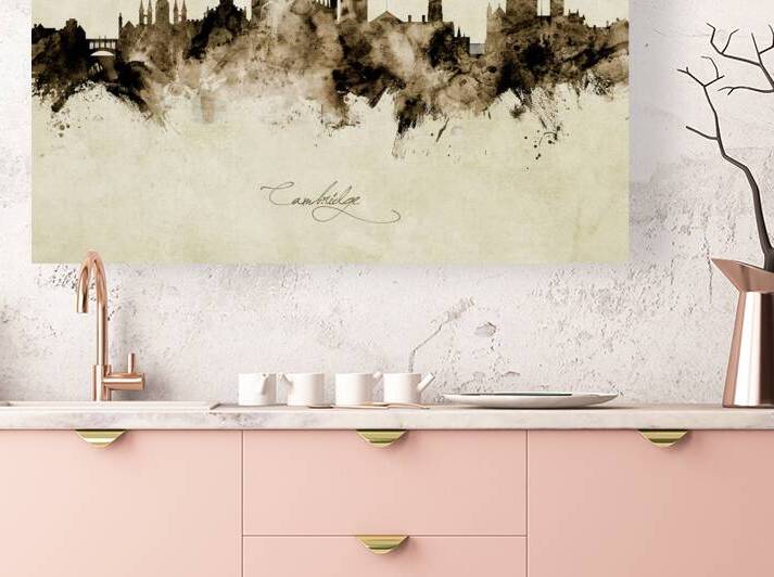 Cambridge England Skyline by Michael Tompsett