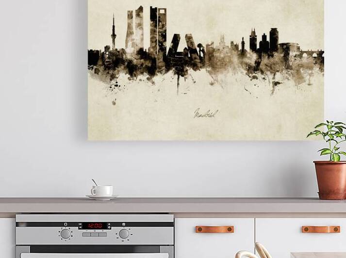 Madrid Spain Skyline by Michael Tompsett