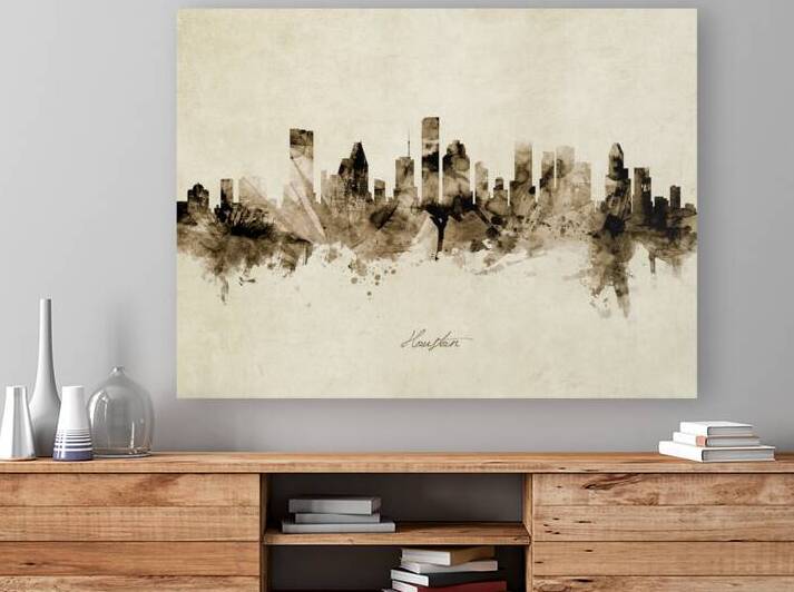 Houston Texas Skyline by Michael Tompsett