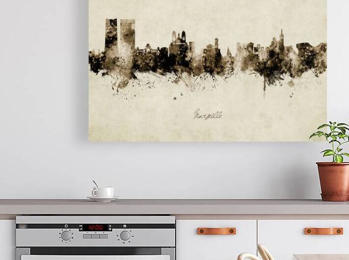 Marseille France Skyline by Michael Tompsett