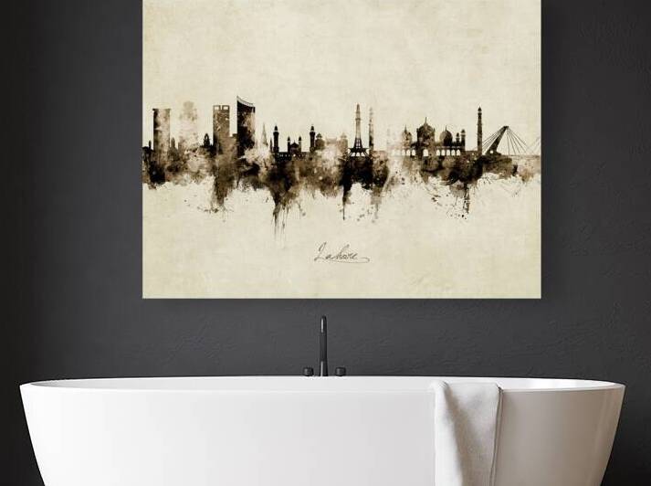 Lahore Pakistan Skyline by Michael Tompsett