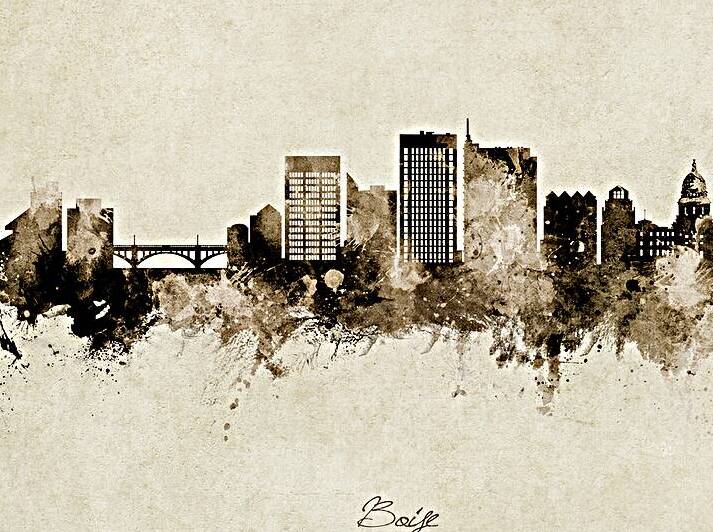 Boise Idaho Skyline by Michael Tompsett