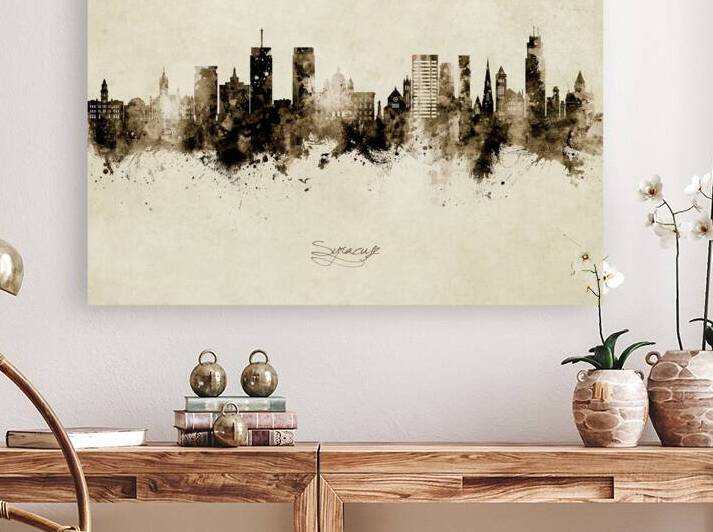 Syracuse New York Skyline by Michael Tompsett