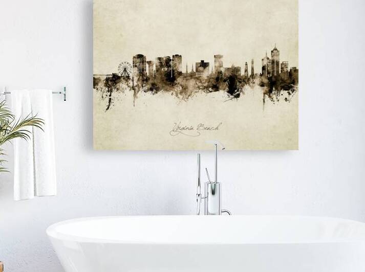 Virginia Beach Virginia Skyline by Michael Tompsett