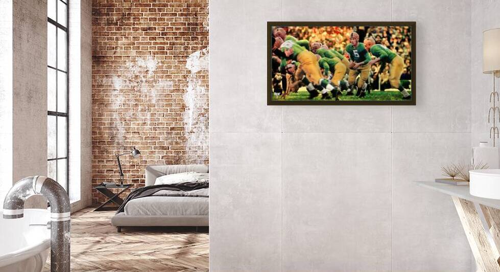 paul hornung notre dame football art by Row One Brand
