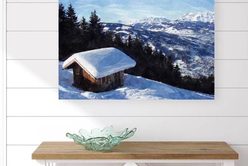 snow-capped hut by Steve Painter