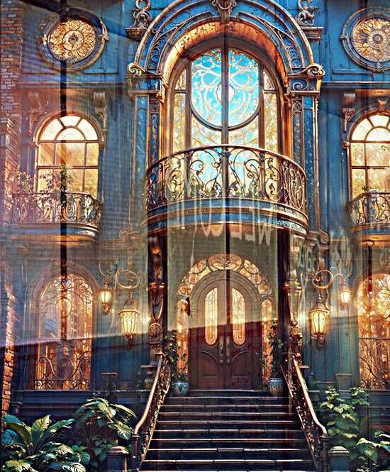 The Grand Old House Enchanting AI Concept Art by Xzendor7 by xzendor7