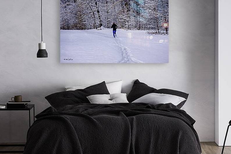 10577 Snowy Run In Parc Angrignon by John Gilsenan 