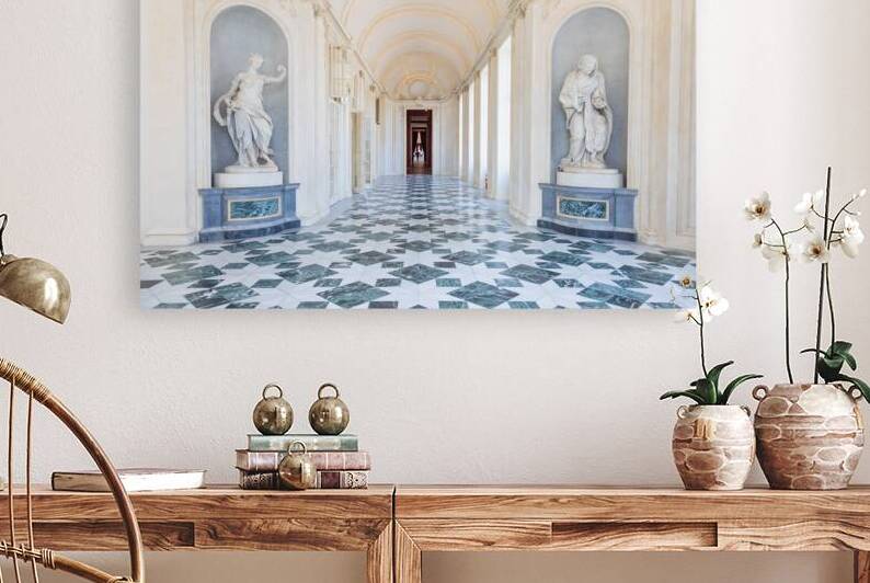 Venaria Reale Italy travel destination. Luxury gallery perspect by Paolo Modena