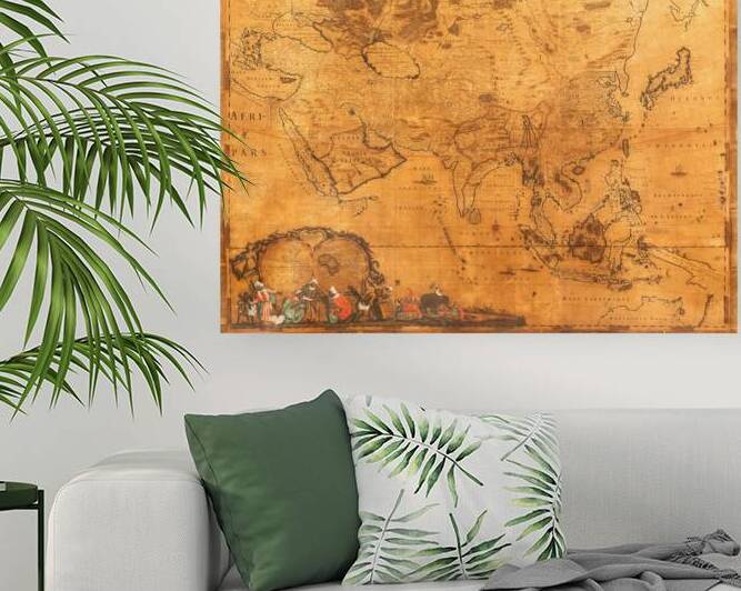 Ancient cartography. Authentic old map. Exploration geography  by Paolo Modena