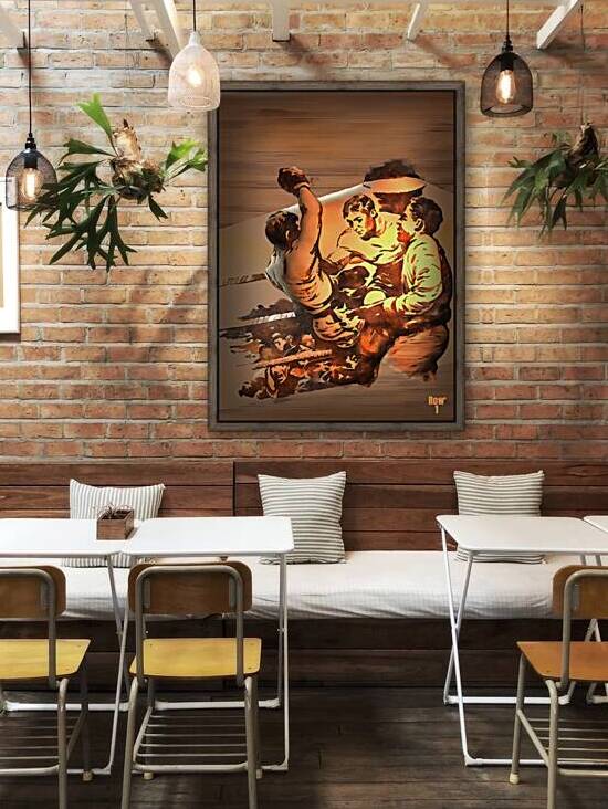 1930s Boxing Art by Row One Brand