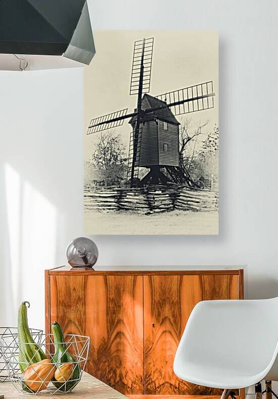Williamsburg Windmill in Sepia by Norma Brandsberg Photography