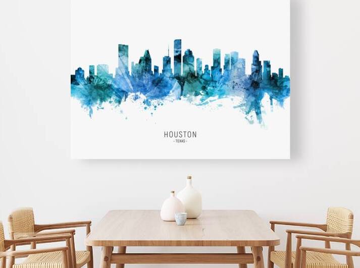 Houston Texas Skyline by Michael Tompsett