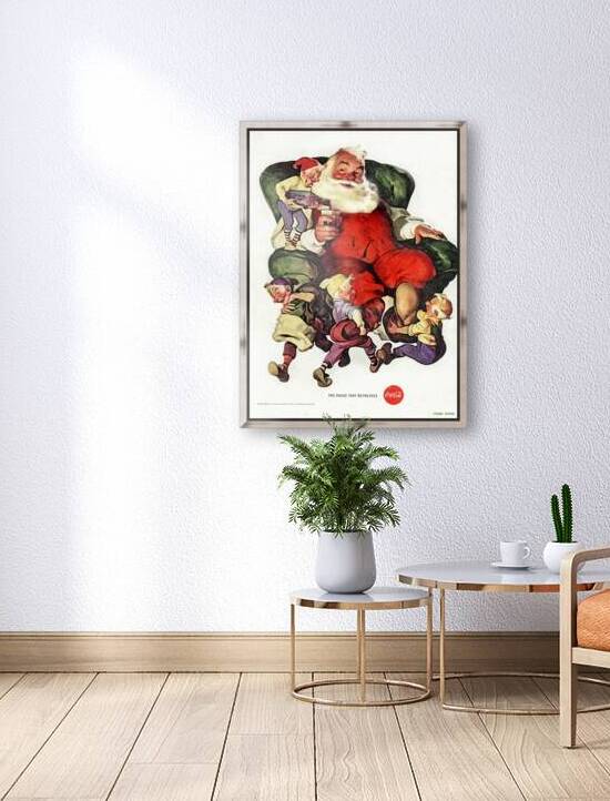 1960 coca cola santa claus ad by Row One Brand