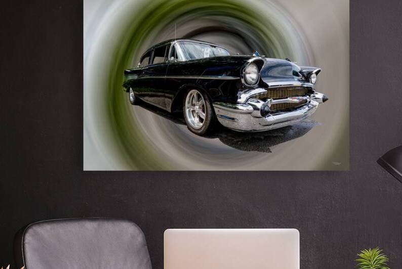Classic Black 57 Chevy Bel Air by Jennifer White
