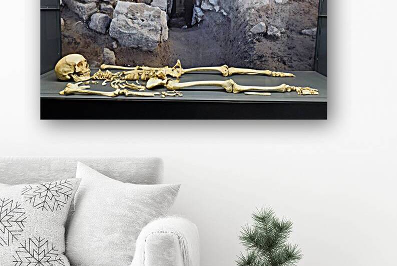 Volterra Tuscany Italy. Guarnacci Museum of Etruscan Artifacts. Remains of a tomb by Marco Brivio