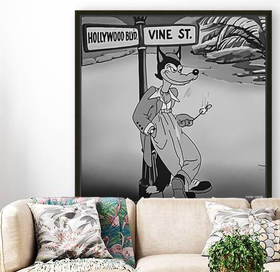 The Hollywood Wolf Cartoon Art by Row One Brand