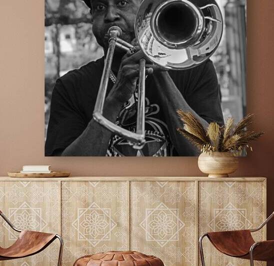 French Quarter Trombonist by Andy Crawford