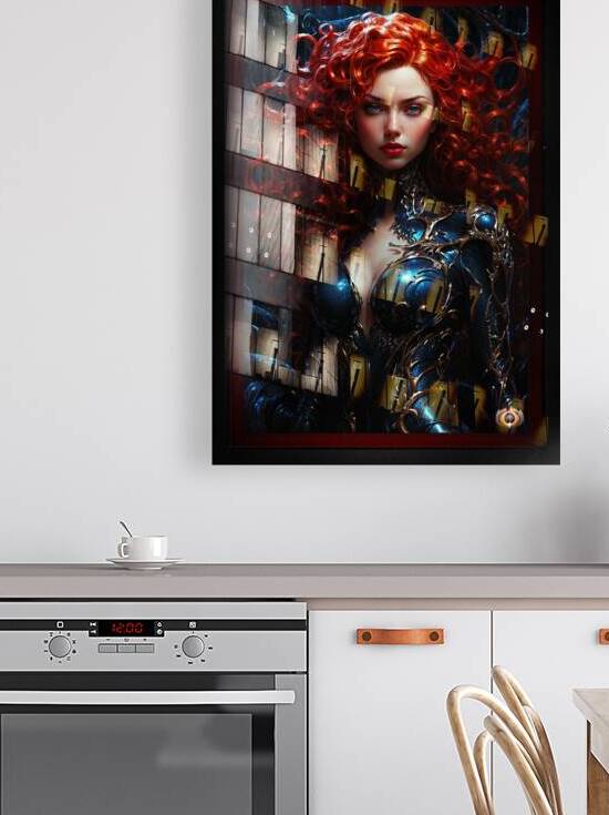 A Mystical Redhead Raven Beauty AI Concept Art Captivating Portrait by Xzendo7 by xzendor7