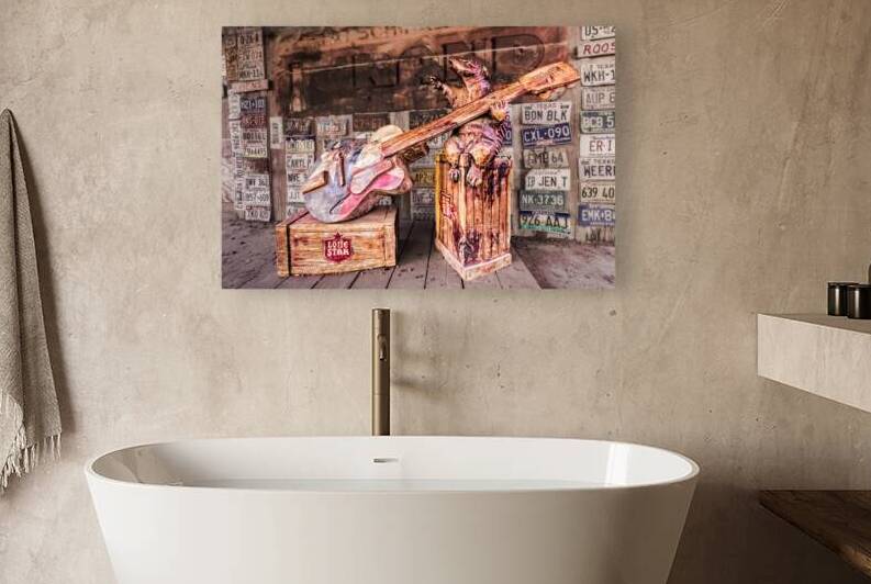 Luckenbachs Guitar-Playing Armadillo  by Andy Crawford