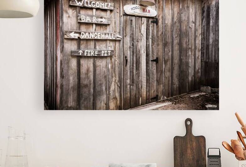 Hondos Bar at Luckenbach Texas by Andy Crawford
