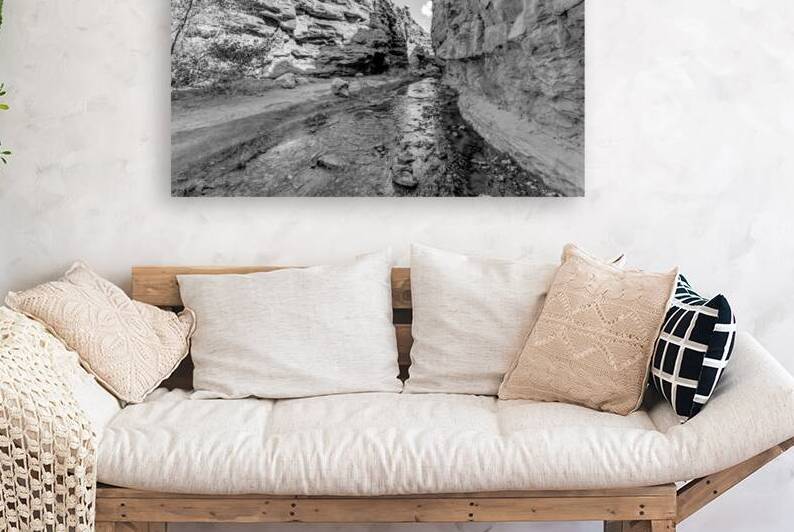 Mary Jane Canyon Balanced Rock Grayscale by Jennifer White