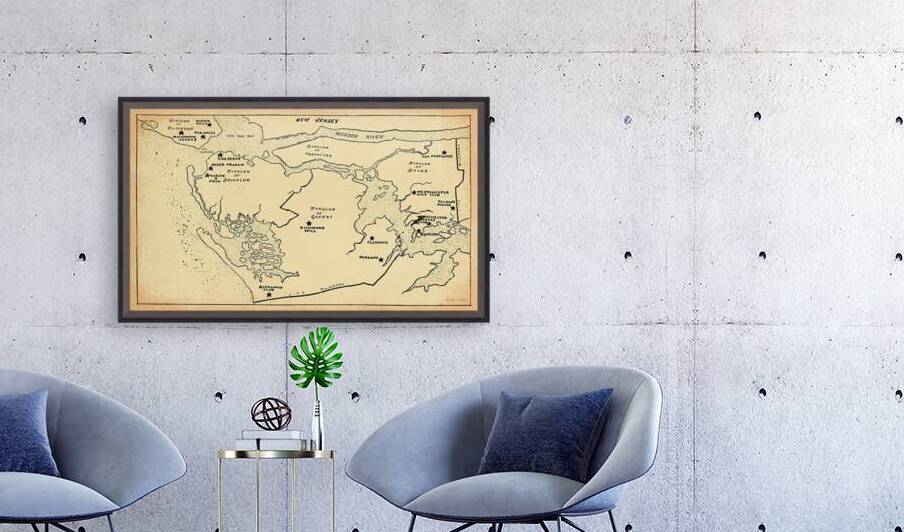 Golf in Gotham Map by Row One Brand