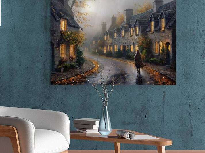 misty village street during autumn1 by NorShop