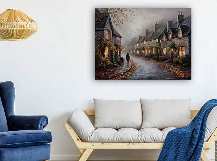 misty village street during autumn2 by NorShop