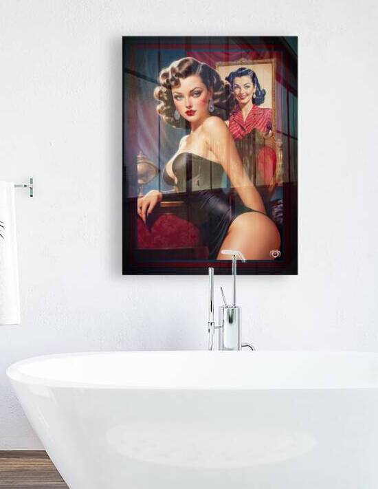 Classic Hollywood Pulp Fiction Pin-Up Girl Portrait Gorgeous AI Concept Art by Xzendor7 by xzendor7