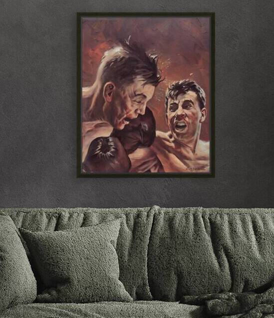 frank cozzarelli boxing art 1950s by Row One Brand