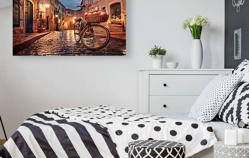 A French bicycle with onions by Leighton Collins