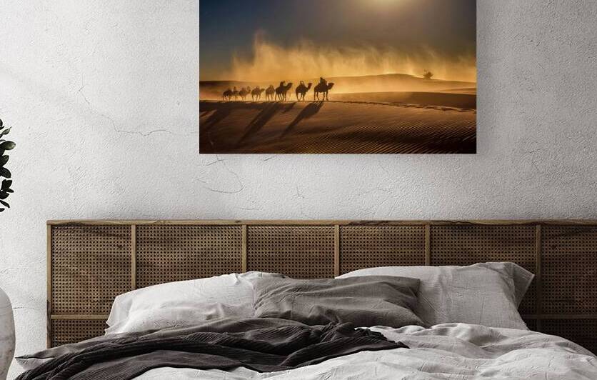 A camel caravan by Leighton Collins