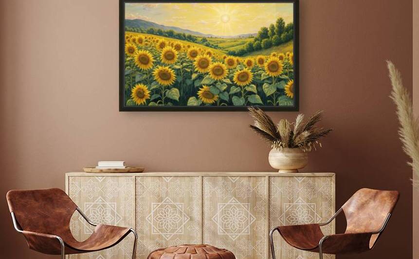 Sunflower Field Rolling Hills by Ruggeri