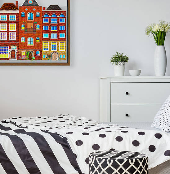 town buildings old brick building by Shamudy