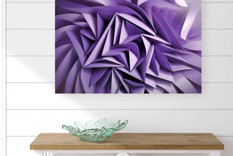 Triangle abstract background. Violet and lilac background 3d rendering by Lupu Andrei
