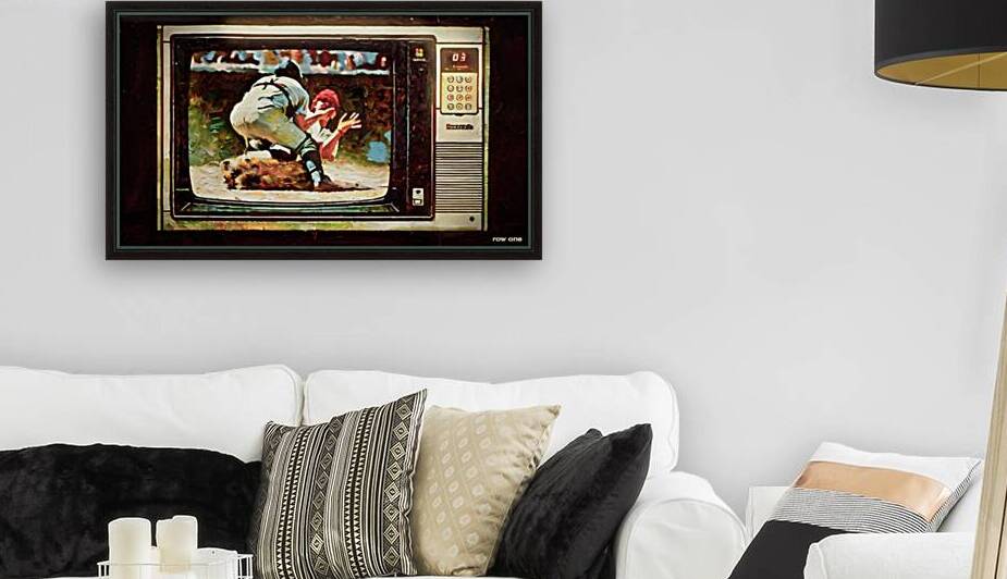 1970s baseball game on television by Row One Brand