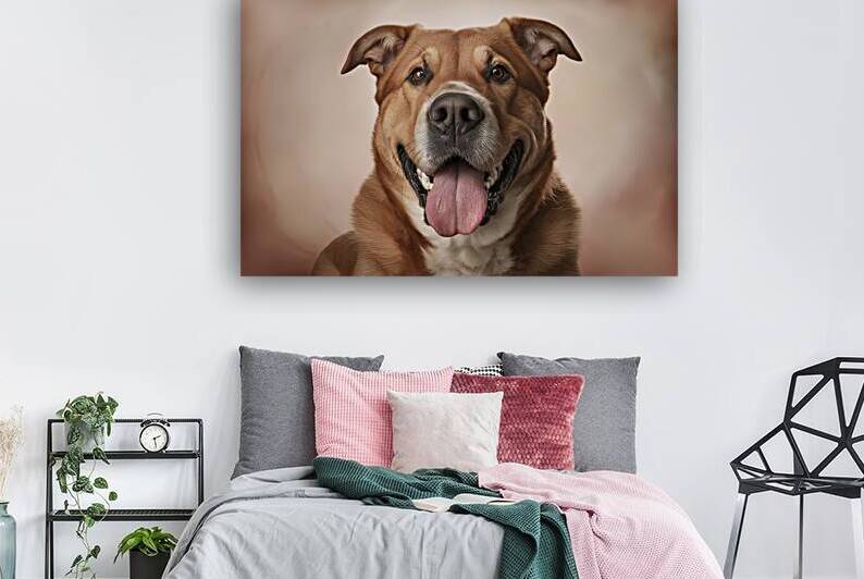 Closeup portrait muzzle of red big dog 4 by juverdeanu