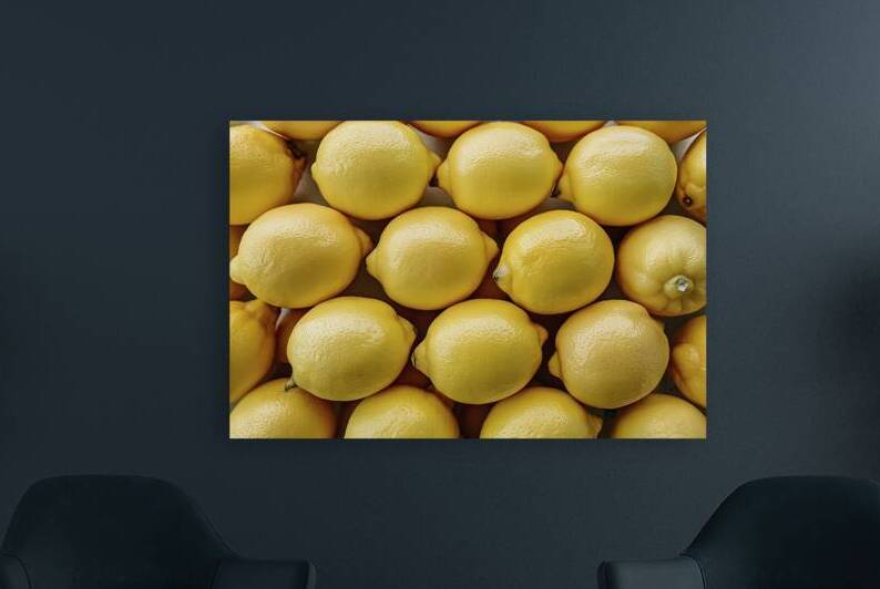 fruit pattern ripe yellow lemons close up 1 by juverdeanu